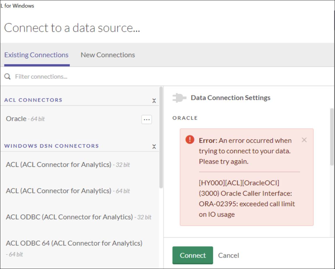 Ora-02393 Exceeded Call Limit On CPU Usage