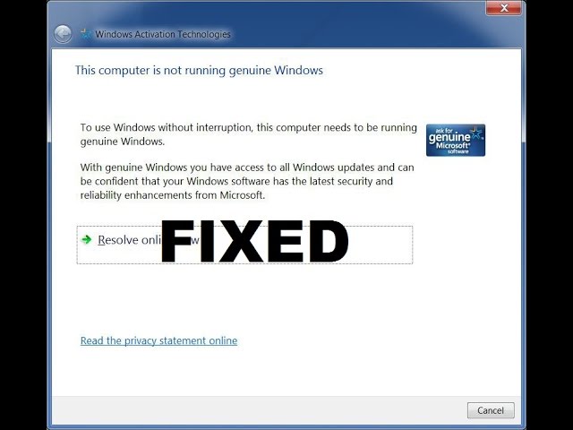 How To Remove Software Licensing Popup From Windows 7