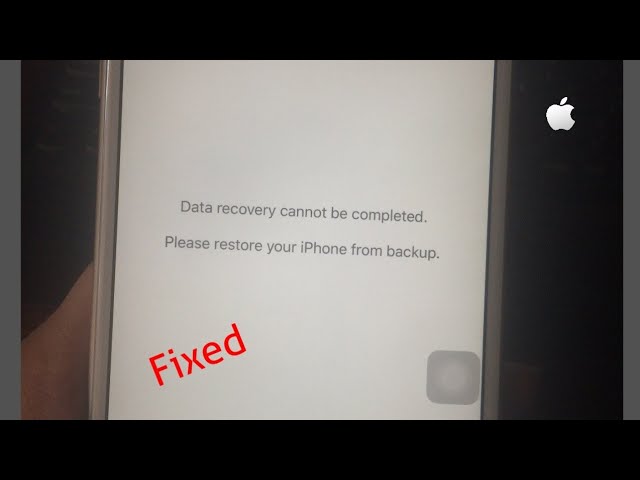 Why Does My IPhone Say Data Recovery Cannot Be Completed
