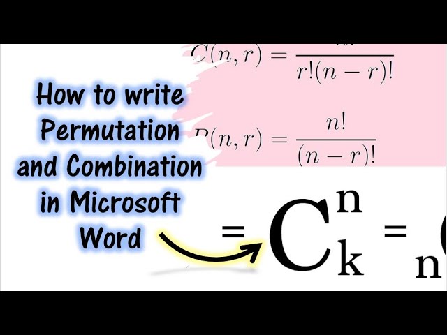 Permudation Formulas Permutation Formula SATHEE: Mathematics Class 11 Unit 08 Chapter 04