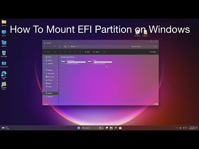 How To Mount Efi Partition In Windows 11