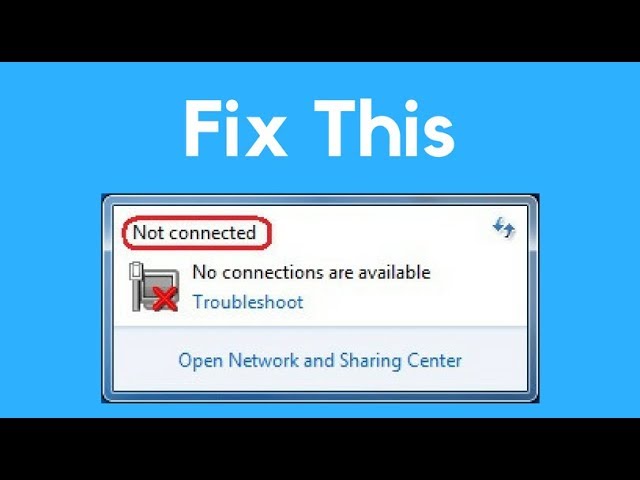 How To Fix No Connections Are Available Windows 8