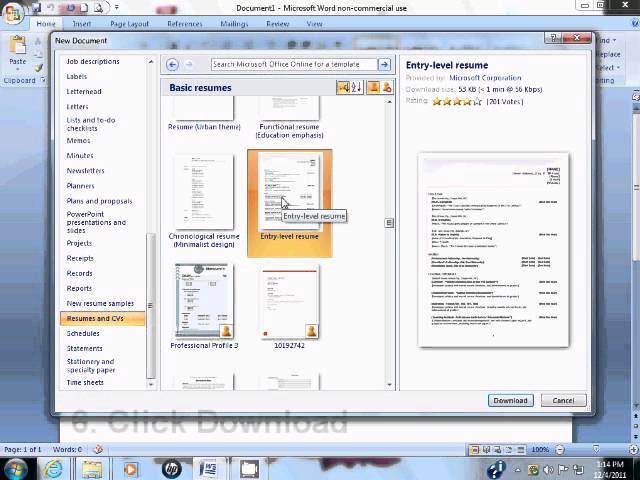 How To Make A Resume In Microsoft Office Word 2007