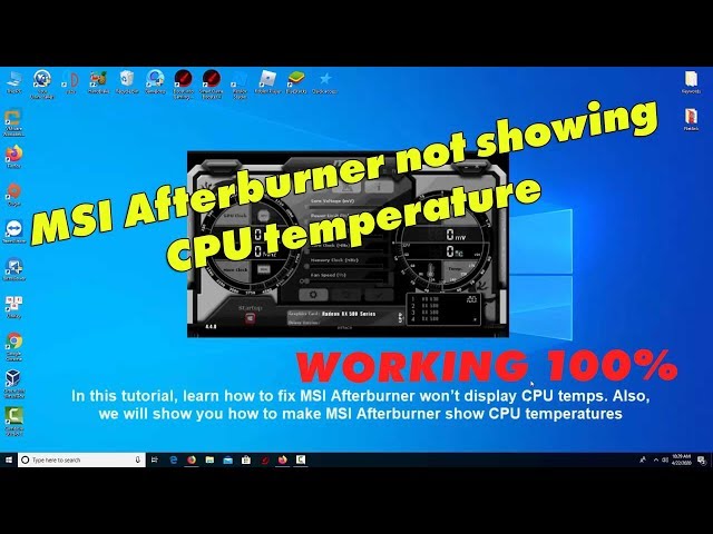 Rivatuner Not Showing CPU Temp