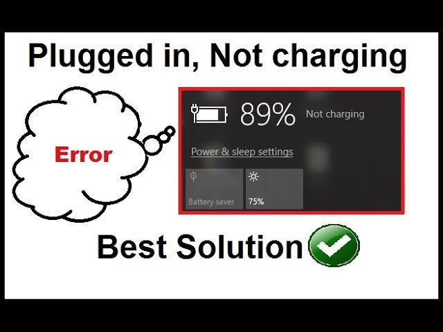 How To Fix Plugged In Not Charging Windows 8