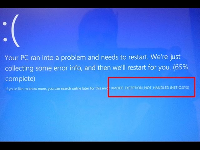 How To Fix Kmode_exception_not_handled Windows 8.1