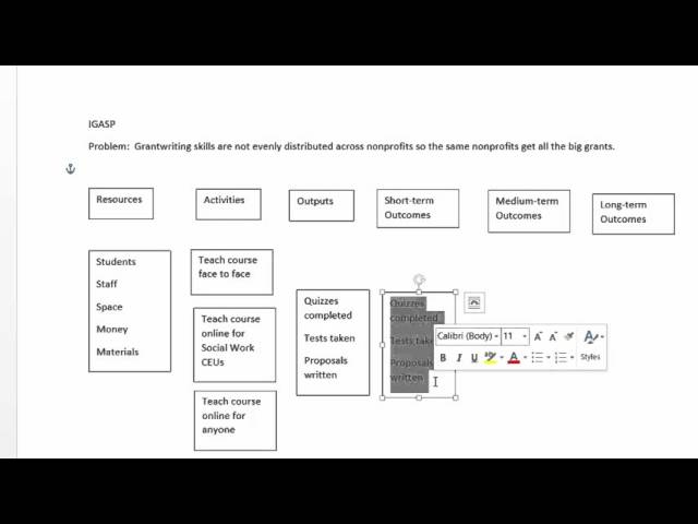 Microsoft Word Database Model How To Create A Logic Model In Microsoft Word