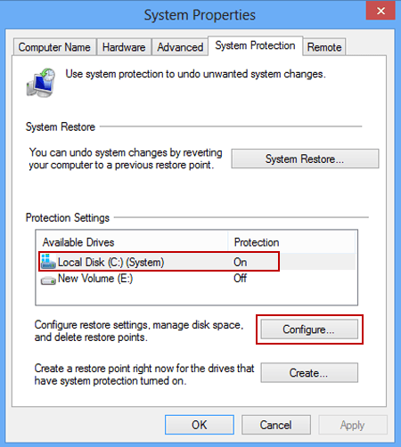 How To Delete Restore Points Windows 8