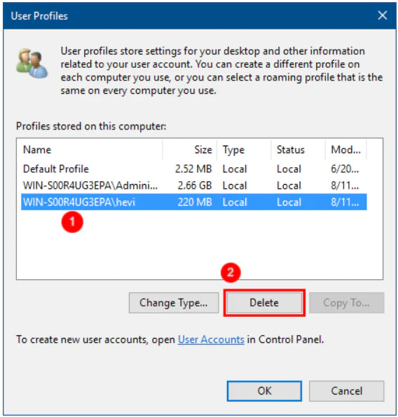 How To Delete A Profile On Windows 10