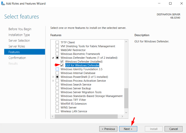 Windows Server 2012 Antivirus Defender