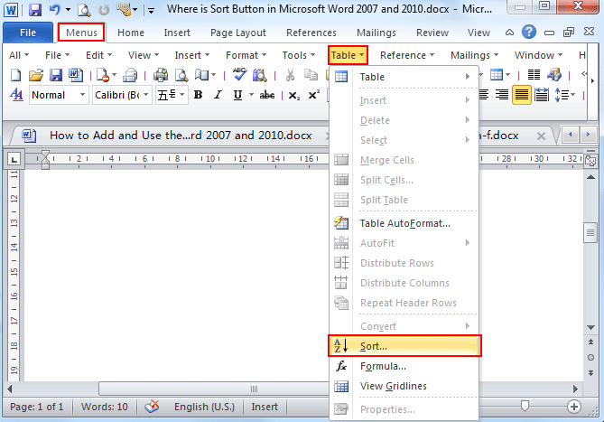 How To Alphabetize In Microsoft Word 2010