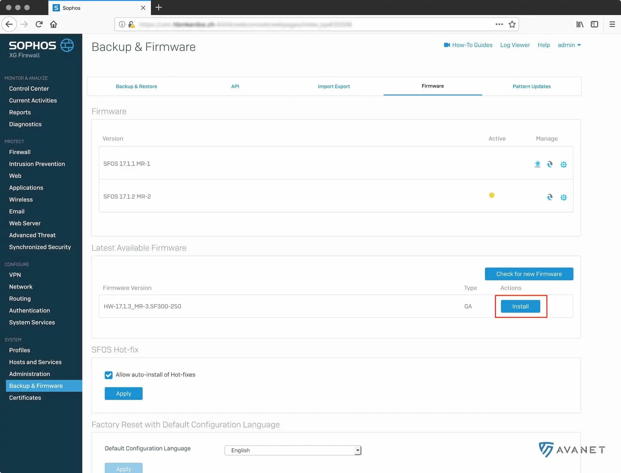 How To Update Sophos Firewall Firmware