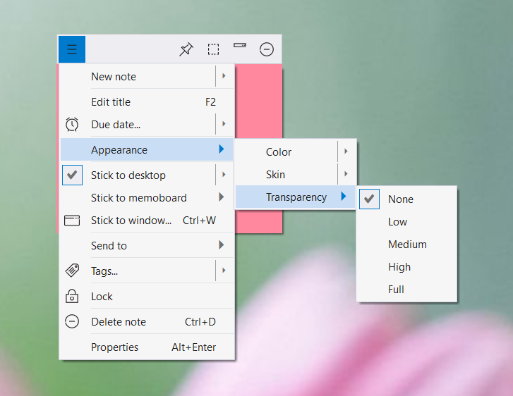 Make Sticky Notes Transparent Windows 11