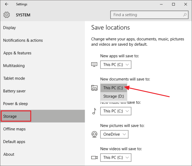 How To Set A Default Drive In Windows 10