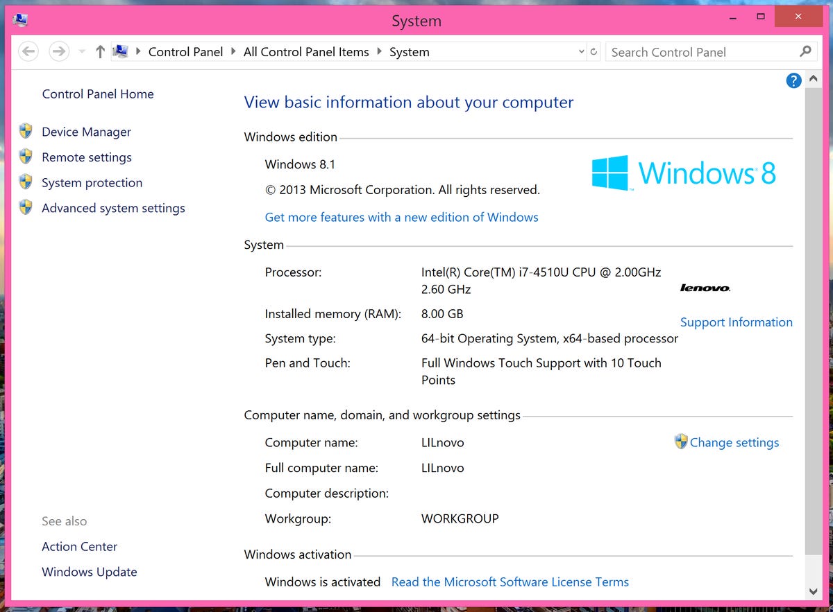 How To Find Out What Processor I Have Windows 8