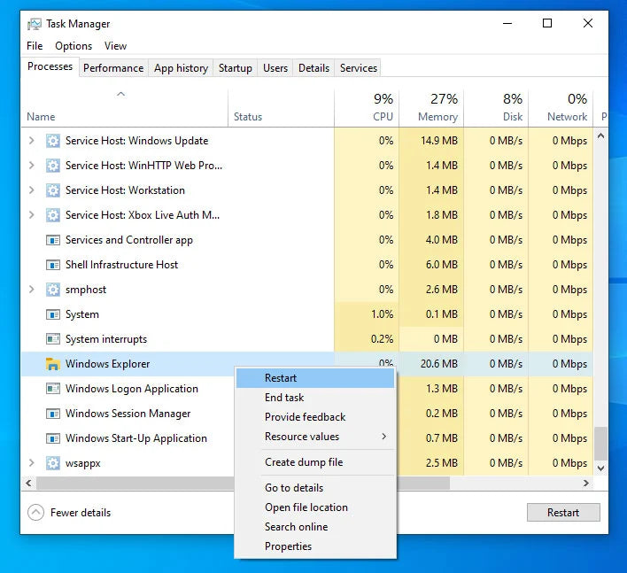 How To Find Windows Explorer In Task Manager
