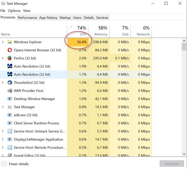 Why Is Windows Explorer Using So Much CPU