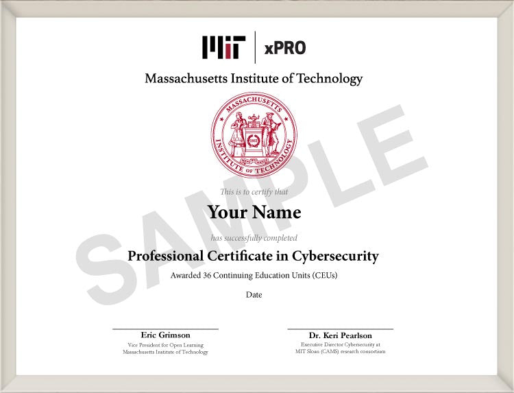 MIT Xpro Professional Certificate In Cybersecurity