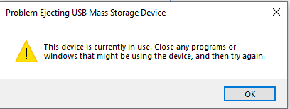 This Device Is Currently In Use Windows 11