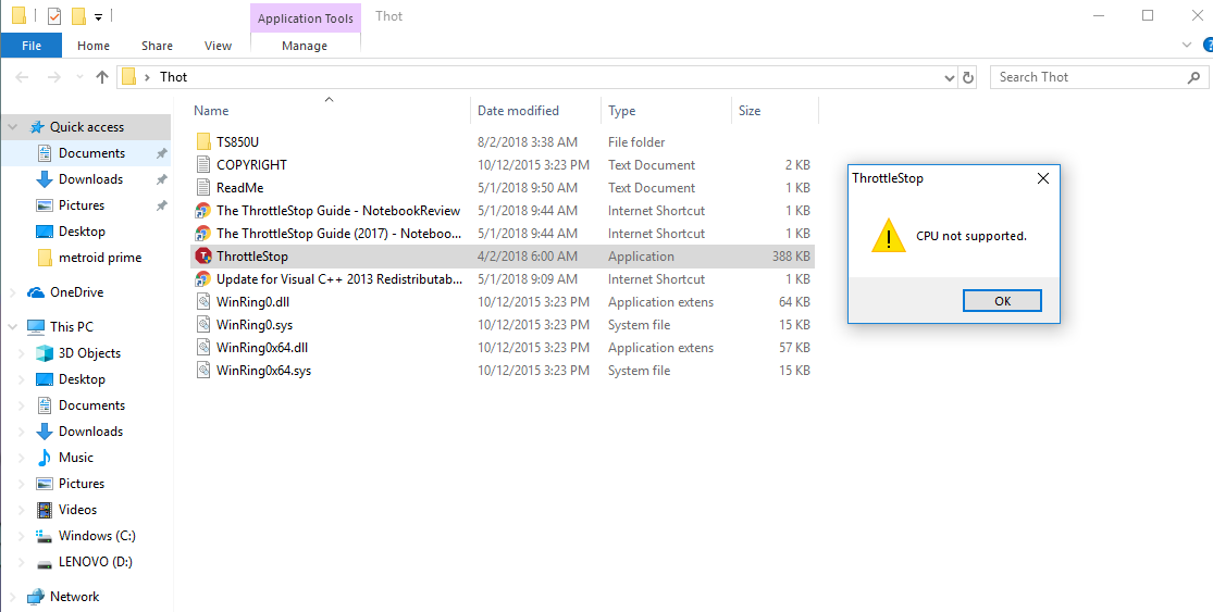 Throttlestop CPU Not Supported Amd