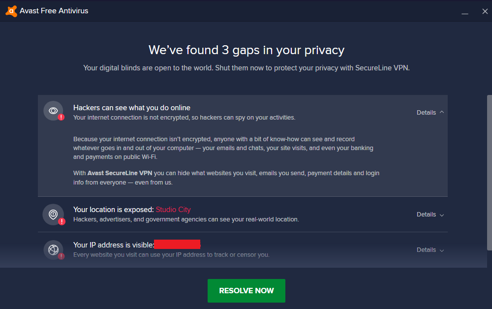 Avast Antivirus You Are Being Tracked