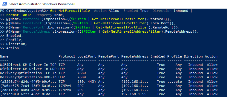 Check If Firewall Rule Exists Powershell