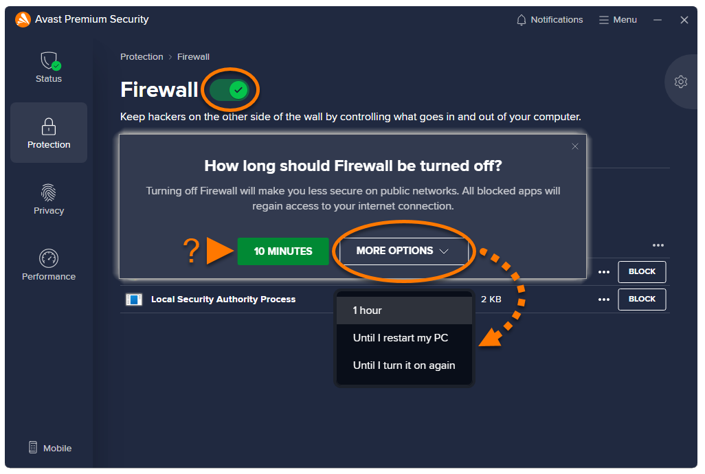 Firewall Is Turned Off Avast