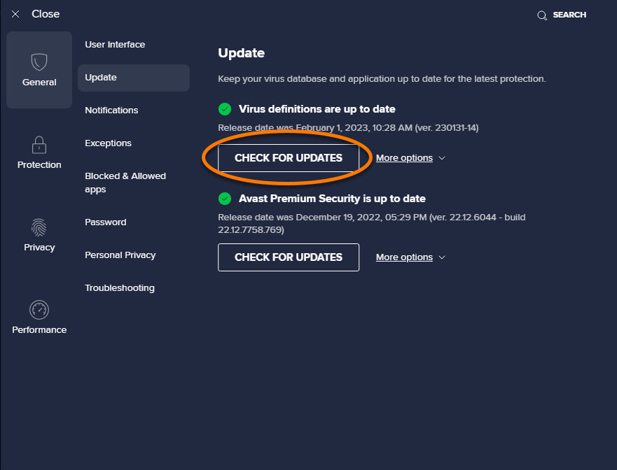 Avast Antivirus Is Not Updating