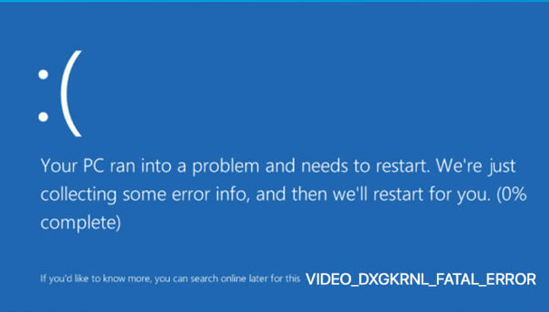 Video Dxgkrnl Fatal Error Windows 11