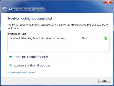 A Firewall Is Blocking Remote Assistance Connections