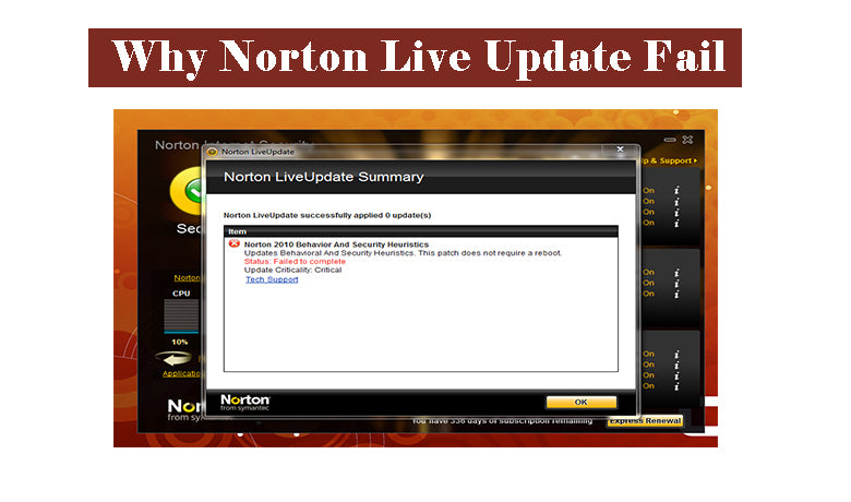 Norton Antivirus Live Update Failed