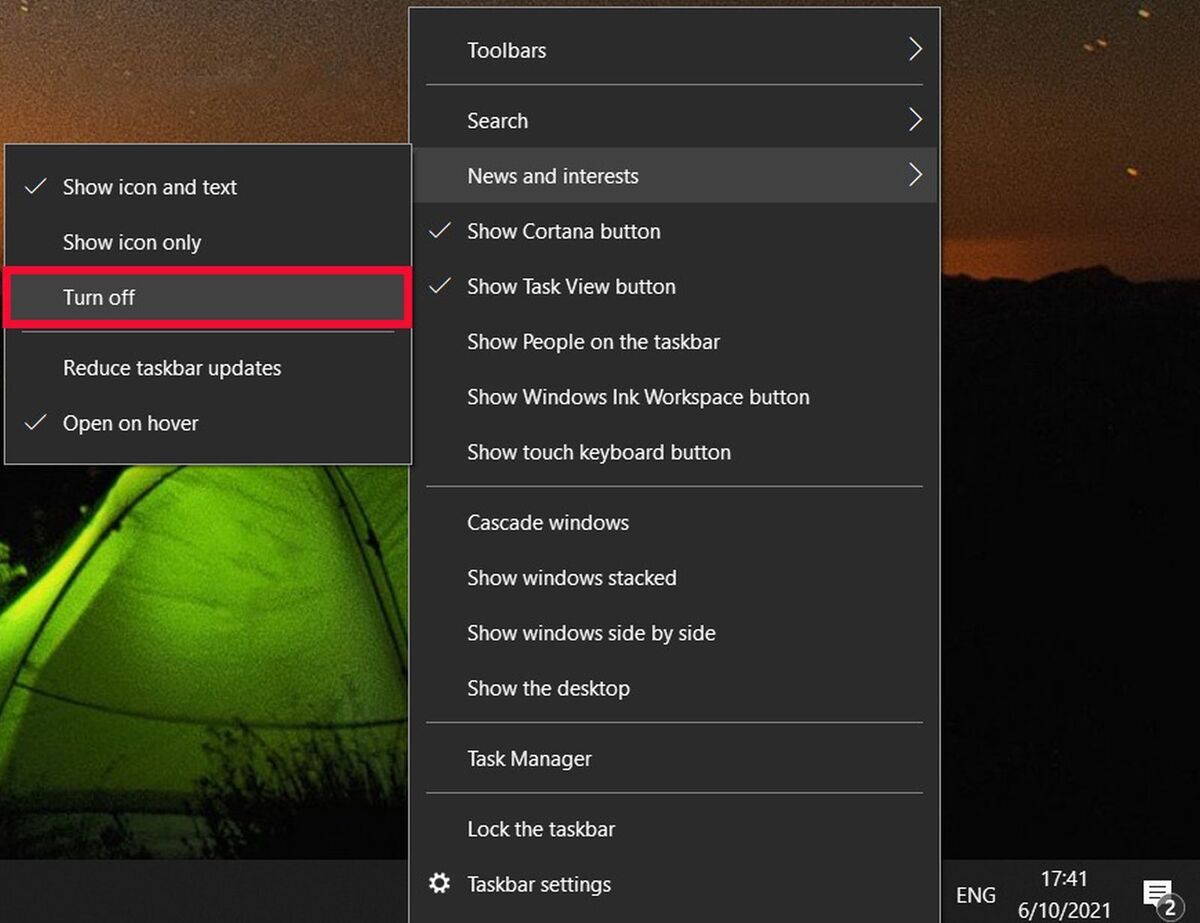 How To Turn Off News And Interests Windows 10