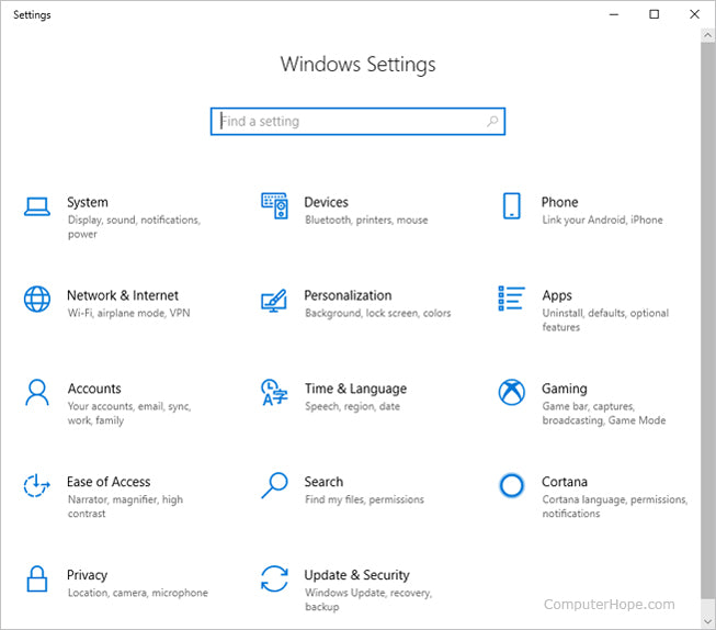 Where Is Settings On Windows 10