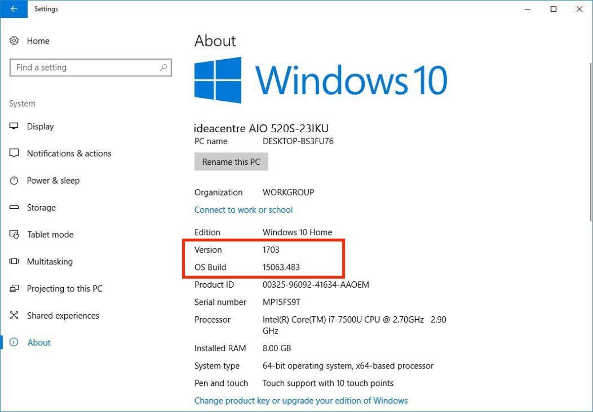 How To Check The Windows 10 Version