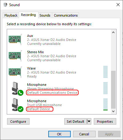 How To Set Default Microphone Windows 10