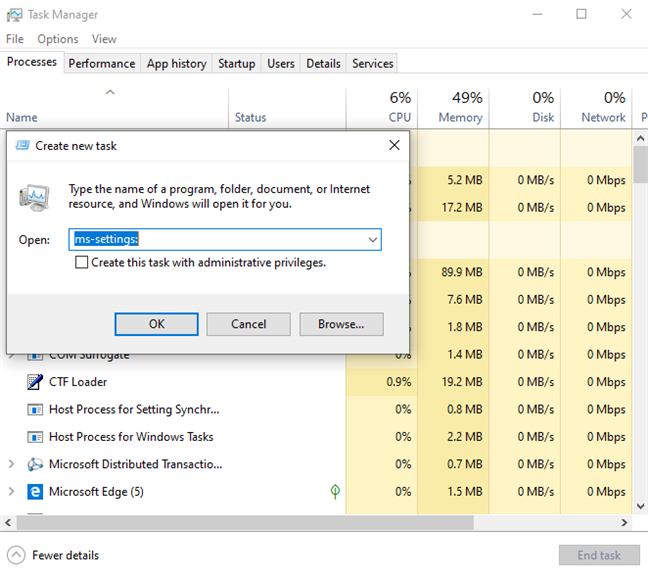 How To Open Windows Settings From Task Manager