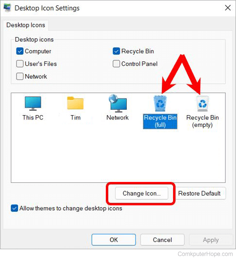 How To Change Trash Icon Windows 11