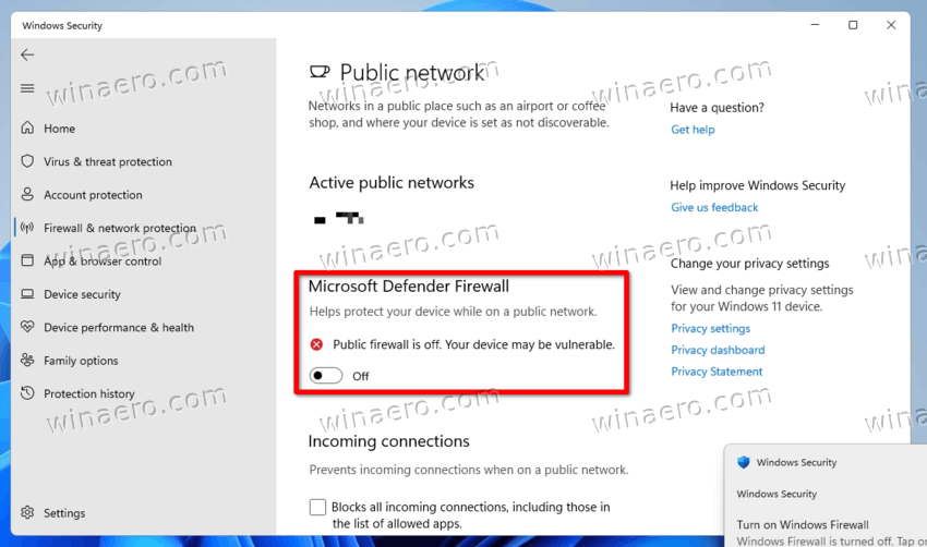 How To Disable Firewall On Windows 11