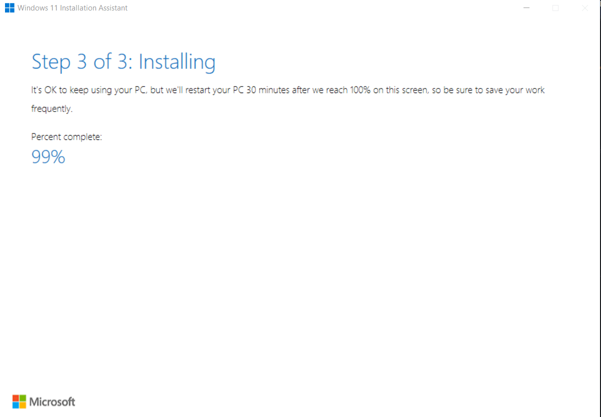 Windows 11 Update Stuck At 99