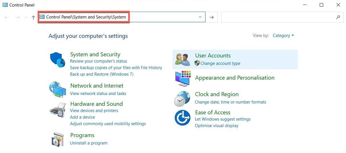 System Security Terminal Where Is System And Security In Windows 10