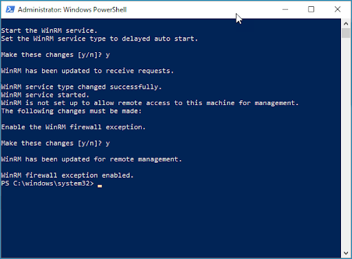 Firewall Exception For The Winrm Service Is Enabled