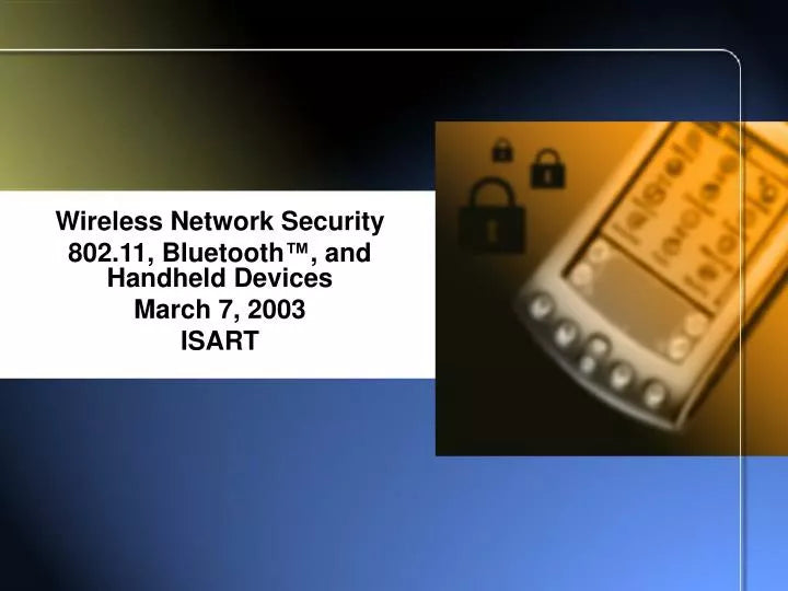 Wireless Network Security 802.11 Bluetooth And Handheld Devices