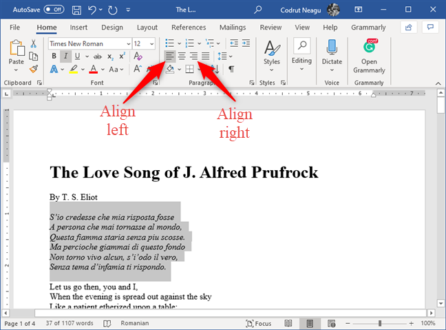 How To Do Line Alignment In Microsoft Word