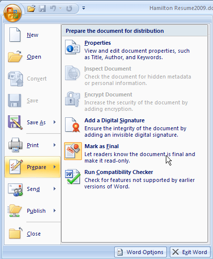 Microsoft Word This Modification Is Not Allowed
