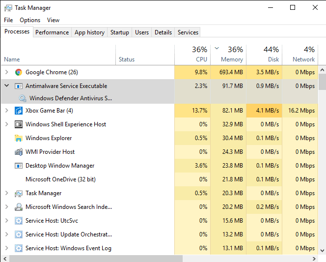 Microsoft Defender Antivirus Using A Lot Of Memory