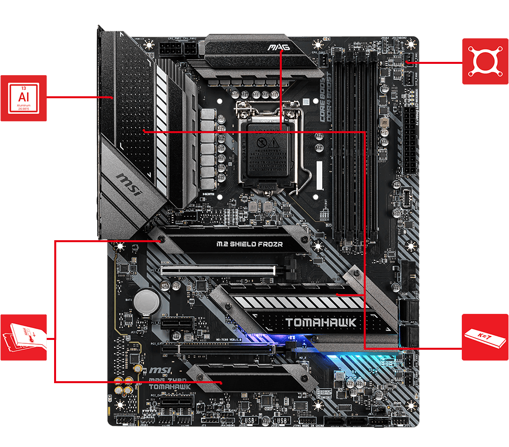 Mag Z490 Tomahawk CPU Support